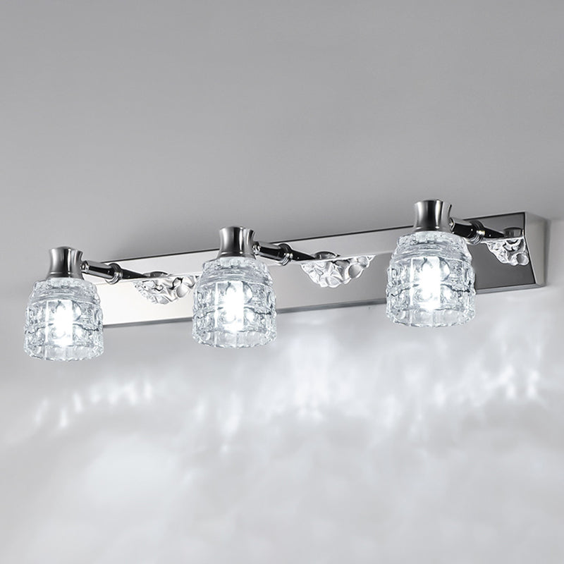 Geometric Vanity Lighting Modern Style Crystal Multi Lights Vanity Lighting