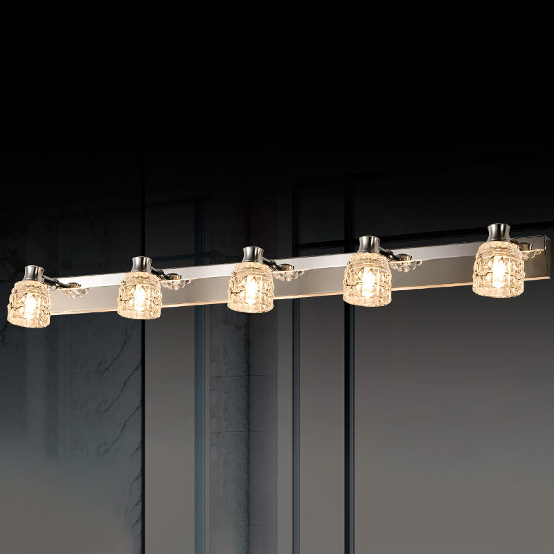 Geometric Vanity Lighting Modern Style Crystal Multi Lights Vanity Lighting
