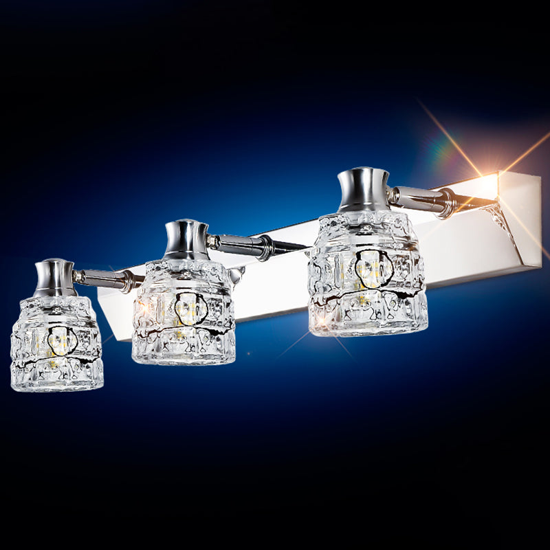 Geometric Vanity Lighting Modern Style Crystal Multi Lights Vanity Lighting