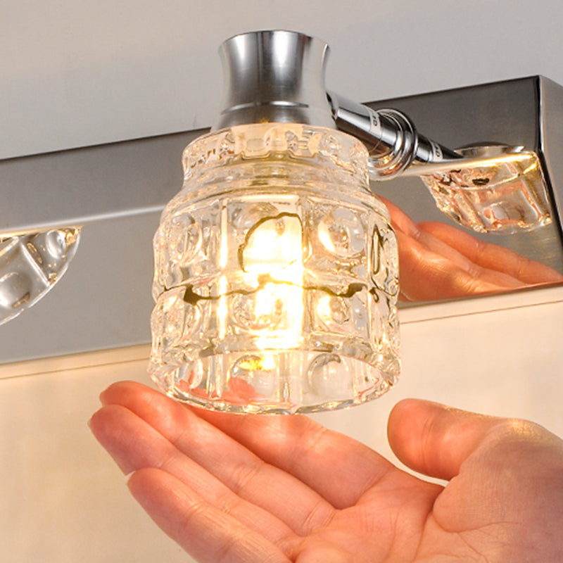 Geometric Vanity Lighting Modern Style Crystal Multi Lights Vanity Lighting