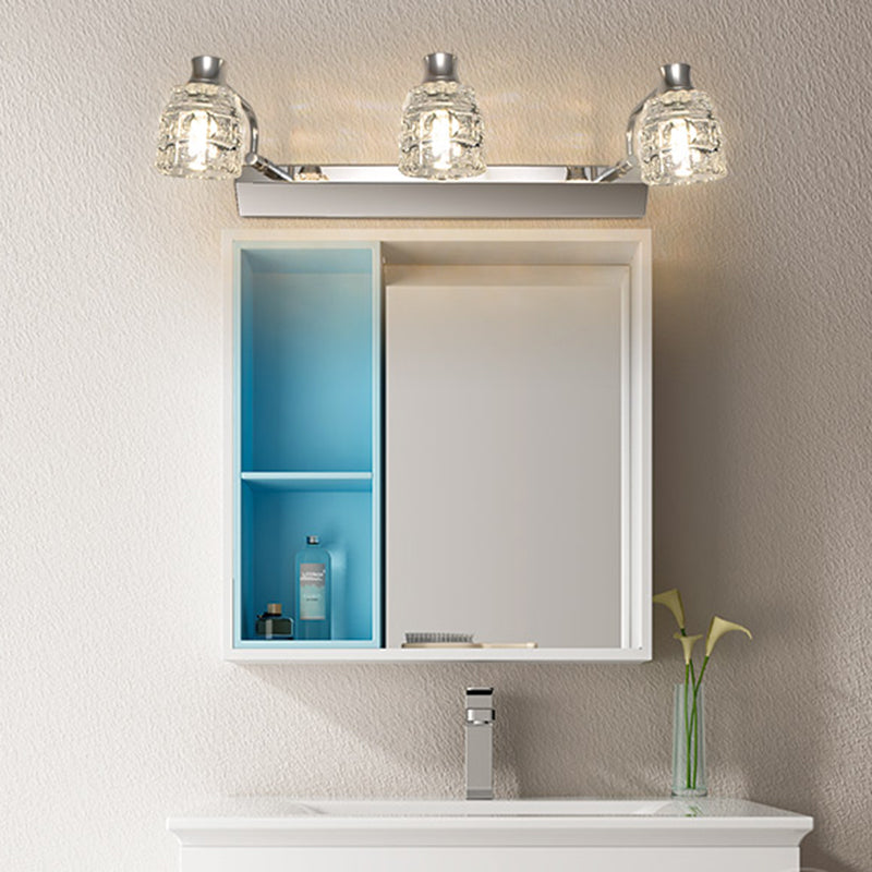 Geometric Vanity Lighting Modern Style Crystal Multi Lights Vanity Lighting