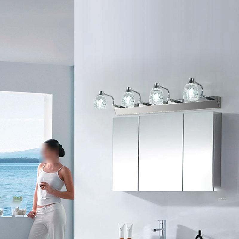 Geometric Vanity Lighting Modern Style Crystal Multi Lights Vanity Lighting