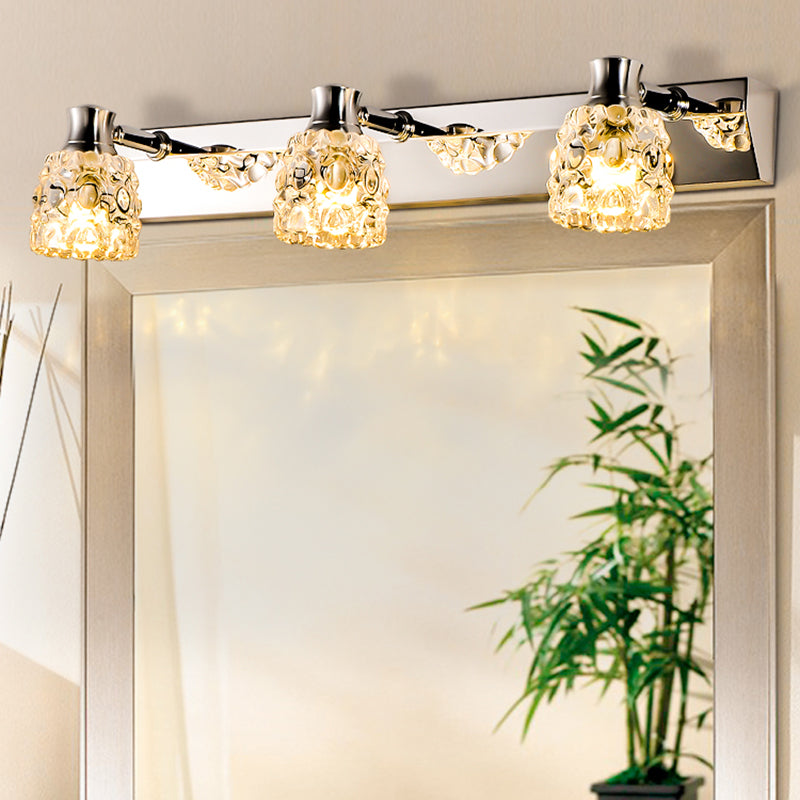 Geometric Vanity Lighting Modern Style Crystal Multi Lights Vanity Sconce Lights