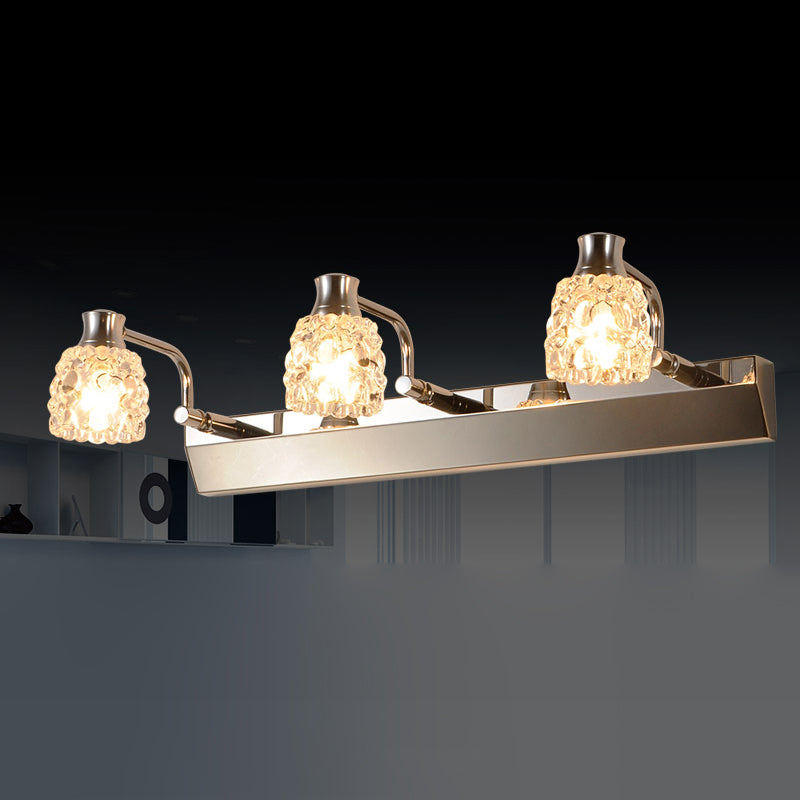 Geometric Vanity Lighting Modern Style Crystal Multi Lights Vanity Sconce Lights