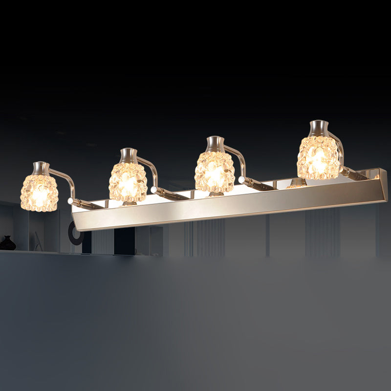 Geometric Vanity Lighting Modern Style Crystal Multi Lights Vanity Sconce Lights