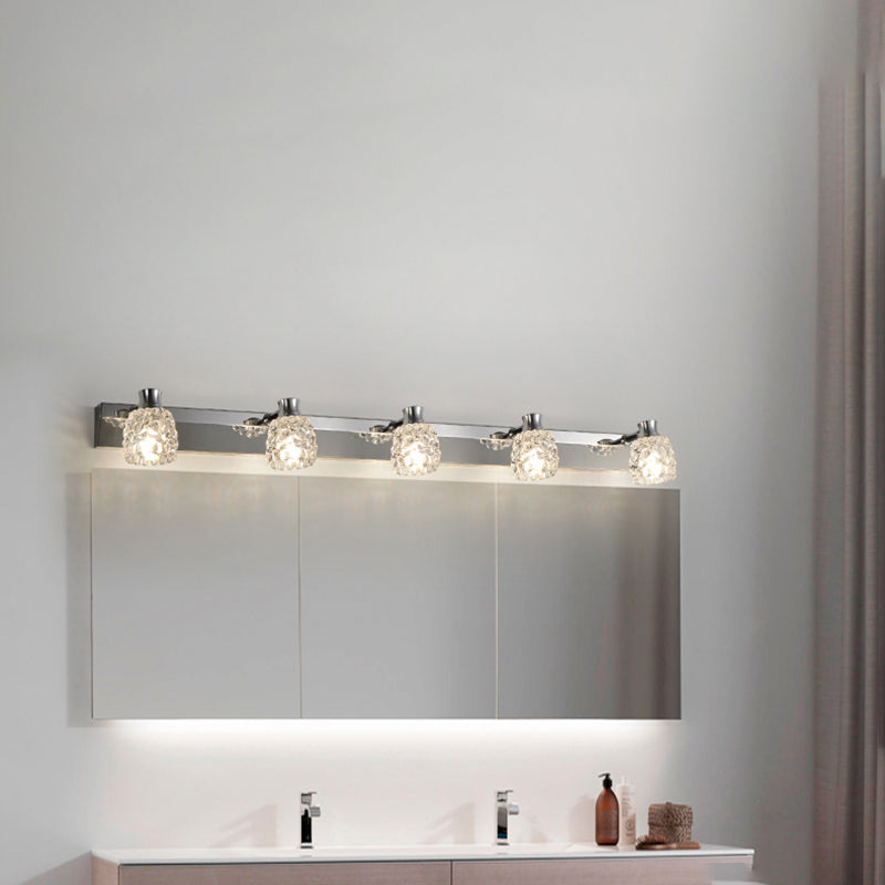Geometric Vanity Lighting Modern Style Crystal Multi Lights Vanity Sconce Lights