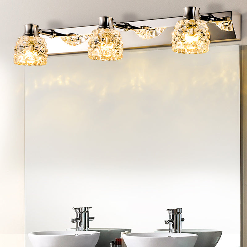 Geometric Vanity Lighting Modern Style Crystal Multi Lights Vanity Sconce Lights