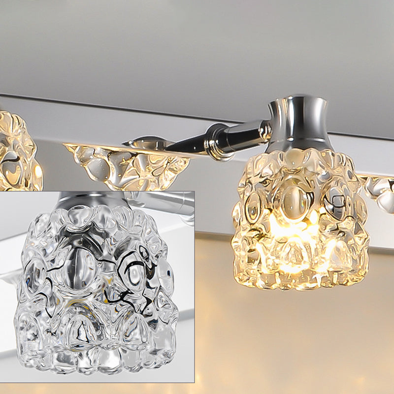 Geometric Vanity Lighting Modern Style Crystal Multi Lights Vanity Sconce Lights