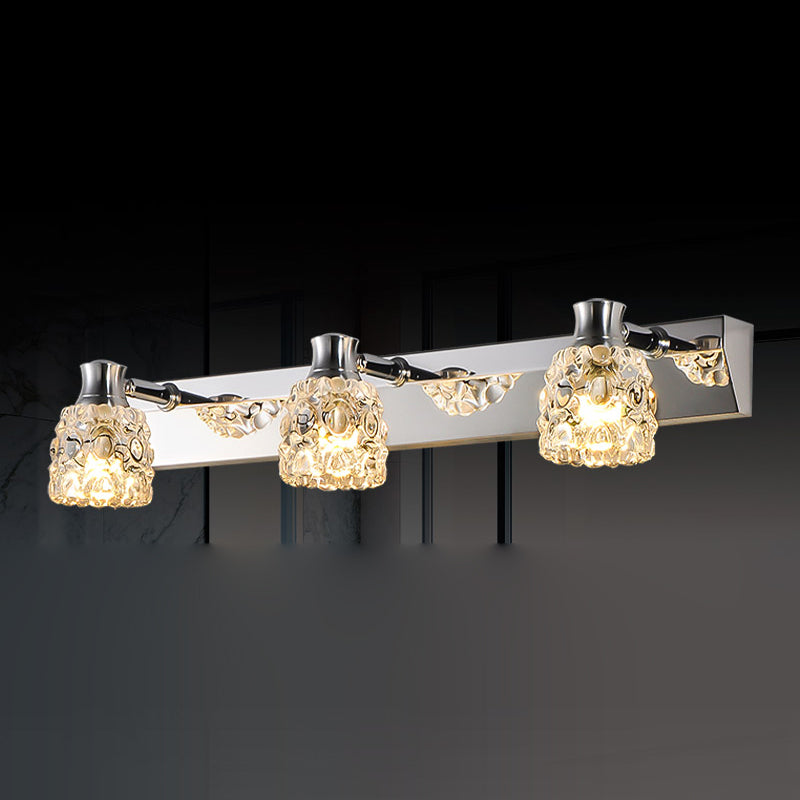 Geometric Vanity Lighting Modern Style Crystal Multi Lights Vanity Sconce Lights