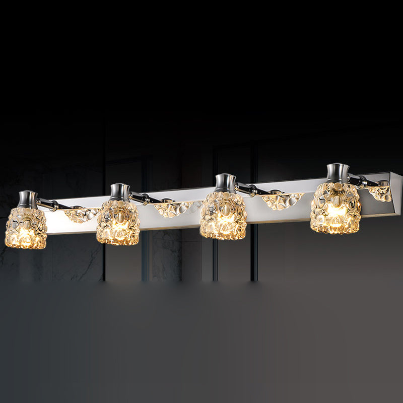 Geometric Vanity Lighting Modern Style Crystal Multi Lights Vanity Sconce Lights