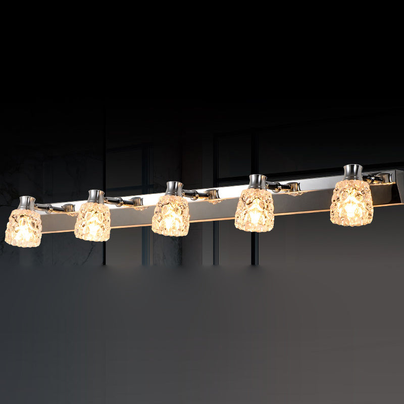 Geometric Vanity Lighting Modern Style Crystal Multi Lights Vanity Sconce Lights