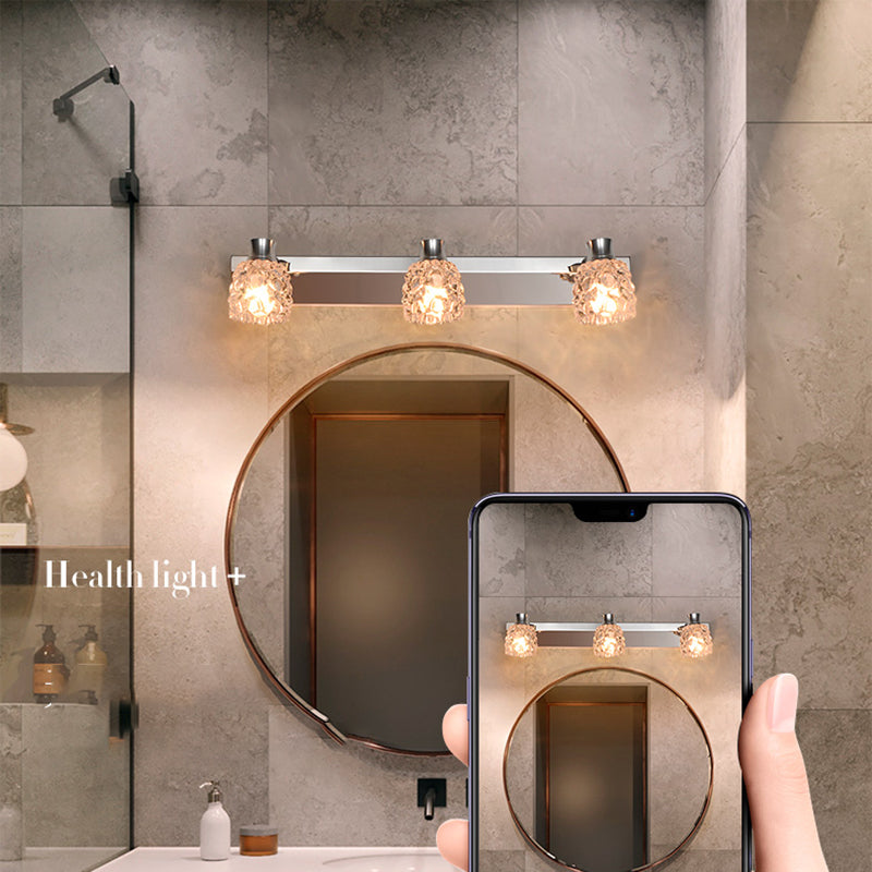 Geometric Vanity Lighting Modern Style Crystal Multi Lights Vanity Sconce Lights