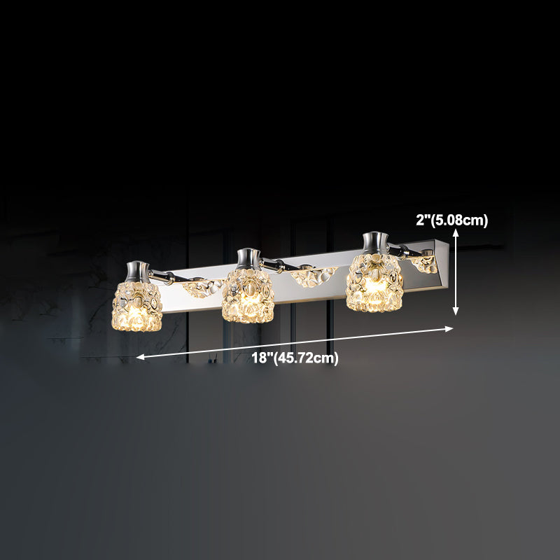 Geometric Vanity Lighting Modern Style Crystal Multi Lights Vanity Sconce Lights