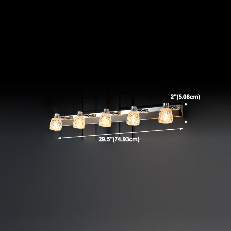 Geometric Vanity Lighting Modern Style Crystal Multi Lights Vanity Sconce Lights