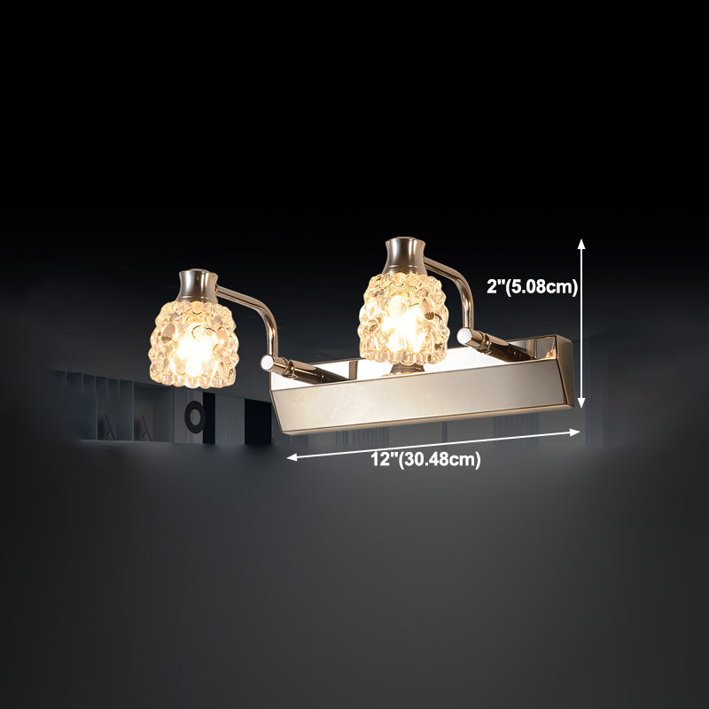 Geometric Vanity Lighting Modern Style Crystal Multi Lights Vanity Sconce Lights
