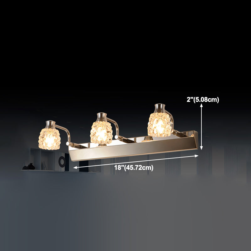 Geometric Vanity Lighting Modern Style Crystal Multi Lights Vanity Sconce Lights
