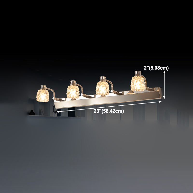 Éclairage de vanité géométrique moderne Crystal Multi Lights Vanity Sconce Lights