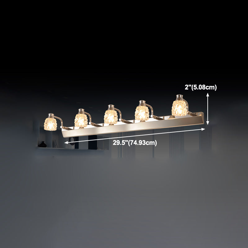 Geometric Vanity Lighting Modern Style Crystal Multi Lights Vanity Sconce Lights