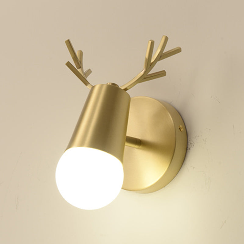 Geometric Vanity Lighting Modern Style Metal Multi Lights Vanity Wall Sconce in Gold