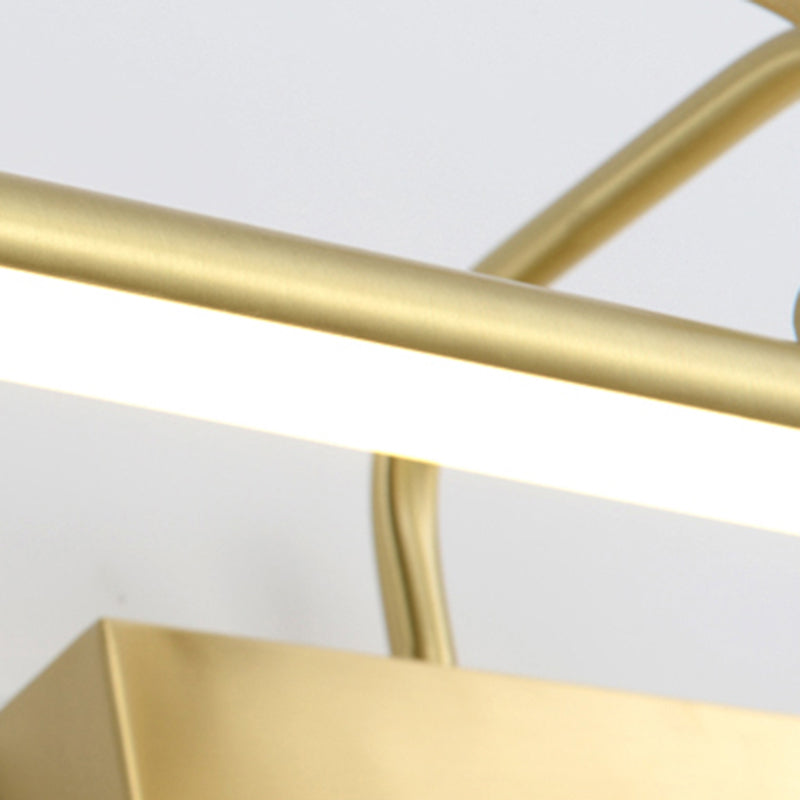 Geometric Vanity Lighting Modern Style Metal Multi Lights Vanity Wall Sconce in Gold