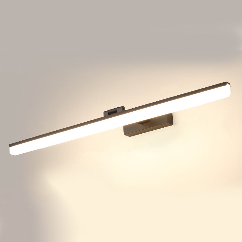 Linear Shape Wall Lighting Modern Style Metal 1-Light Sconce Lamp for Shower Room