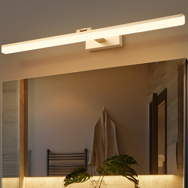 Linear Shape Wall Lighting Modern Style Metal 1-Light Sconce Lamp for Shower Room
