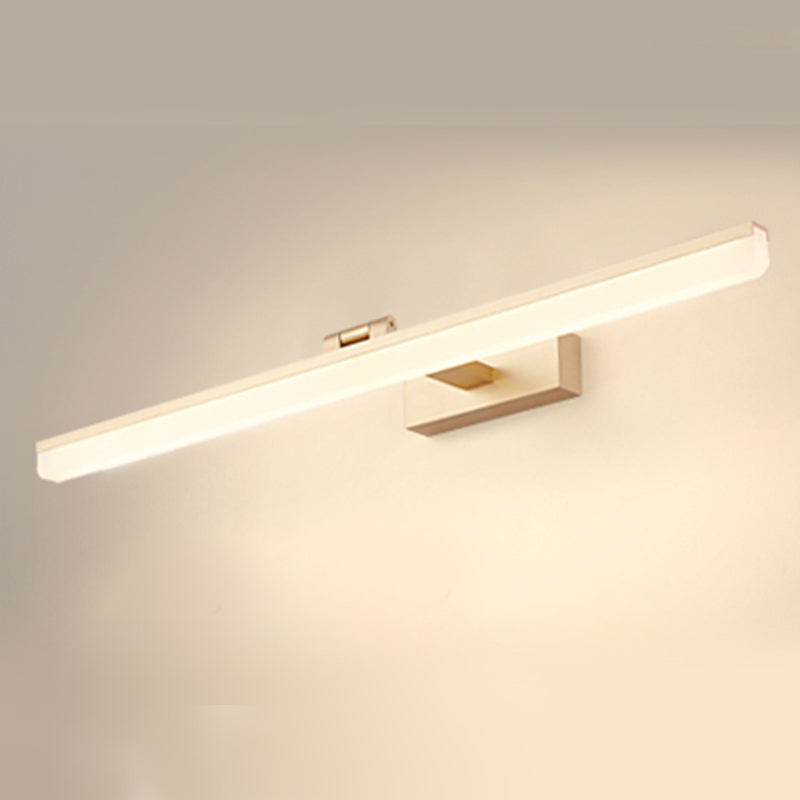 Linear Shape Wall Lighting Modern Style Metal 1-Light Sconce Lamp for Shower Room