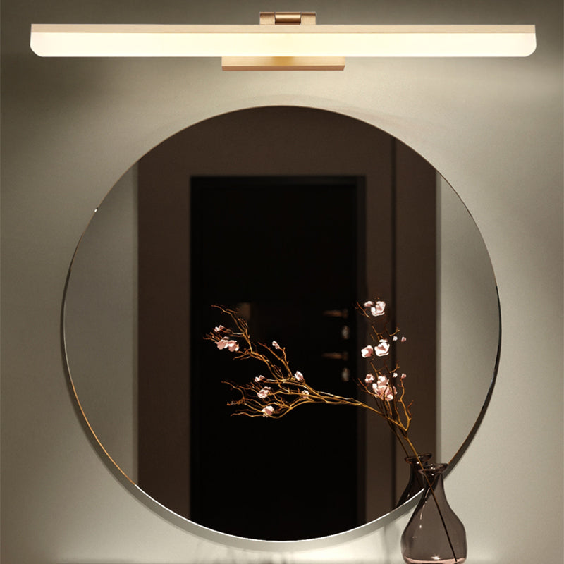 Linear Shape Wall Lighting Modern Style Metal 1-Light Sconce Lamp for Shower Room