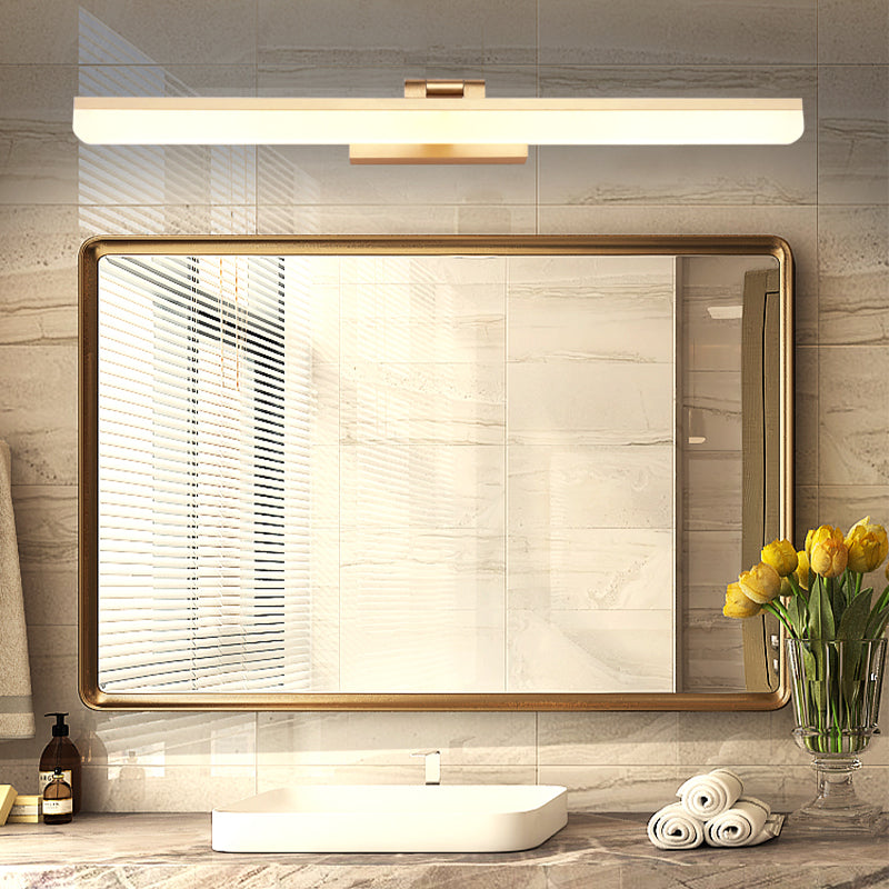 Linear Shape Wall Lighting Modern Style Metal 1-Light Sconce Lamp for Shower Room