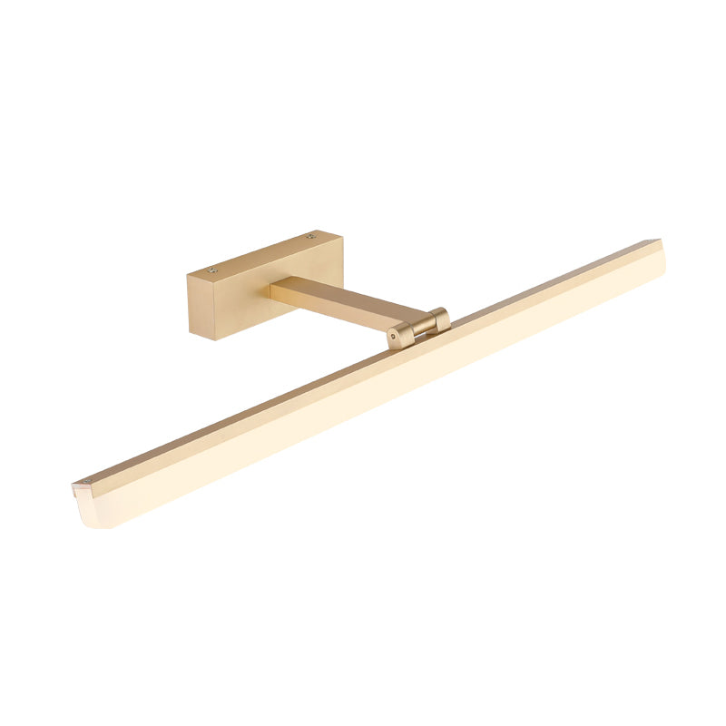 Linear Shape Wall Lighting Modern Style Metal 1-Light Sconce Lamp for Shower Room