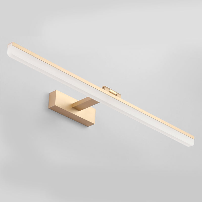 Linear Shape Wall Lighting Modern Style Metal 1-Light Sconce Lamp for Shower Room