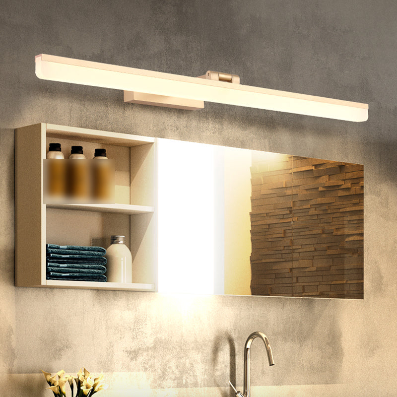 Linear Shape Wall Lighting Modern Style Metal 1-Light Sconce Lamp for Shower Room