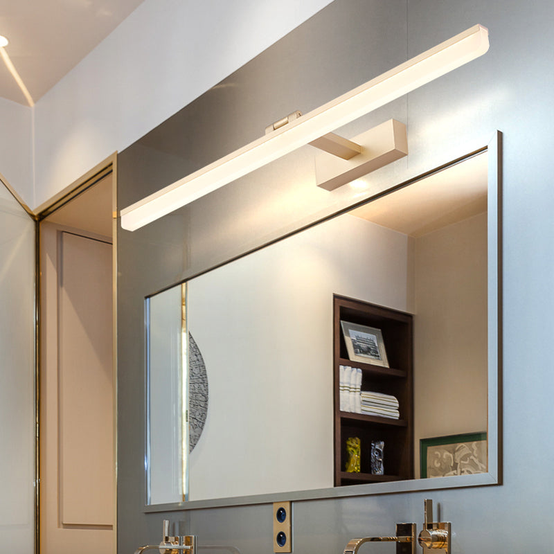 Linear Shape Wall Lighting Modern Style Metal 1-Light Sconce Lamp for Shower Room