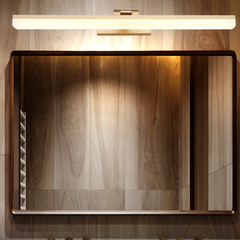 Linear Shape Wall Lighting Modern Style Metal 1-Light Sconce Lamp for Shower Room