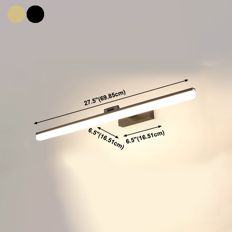 Linear Shape Wall Lighting Modern Style Metal 1-Light Sconce Lamp for Shower Room