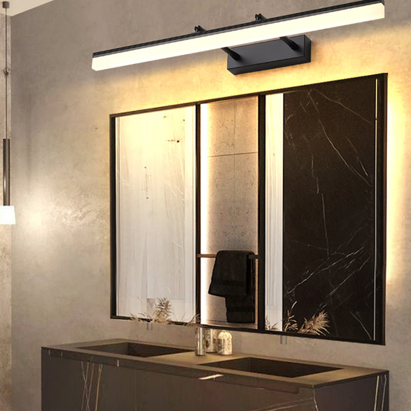 Strip Shape Wall Lighting Modern Style Metal 1 Light Sconce Light for Shower Room