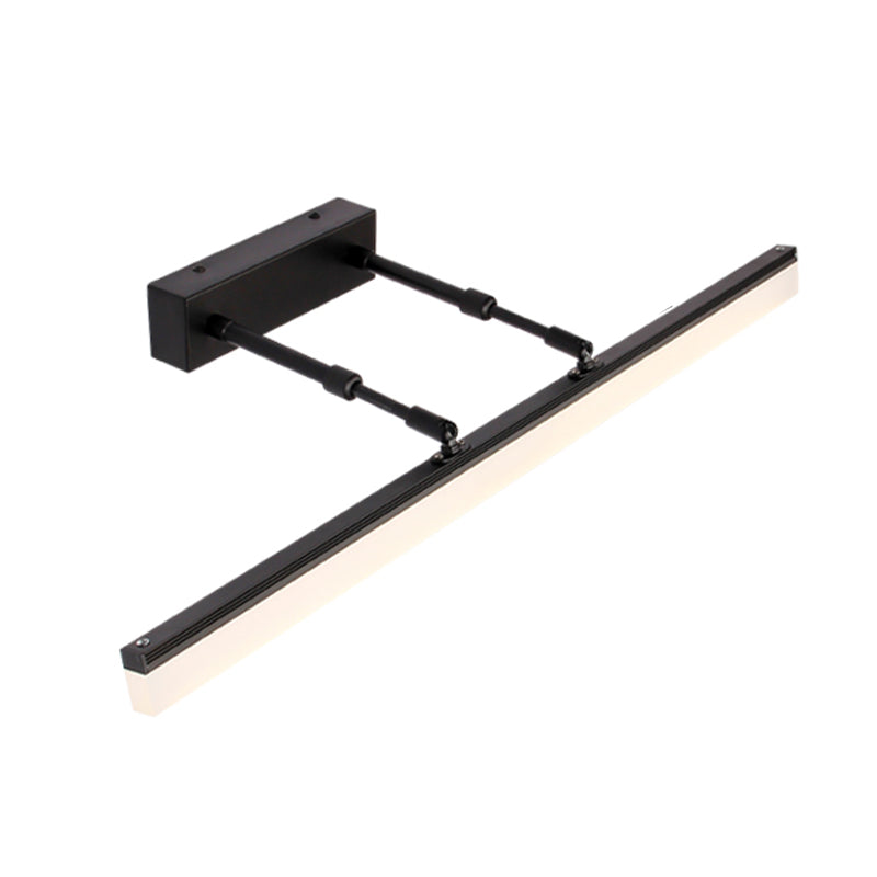 Strip Shape Wall Lighting Modern Style Metal 1 Light Sconce Light for Shower Room