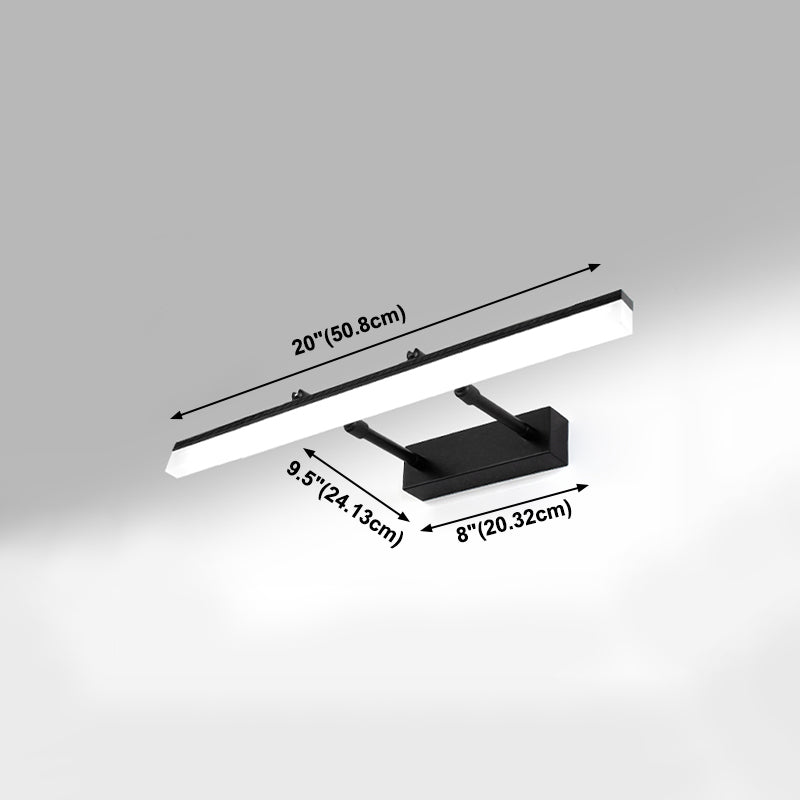 Striscia illuminazione da parete in stile moderno 1 luce di scarpa leggera per doccia
