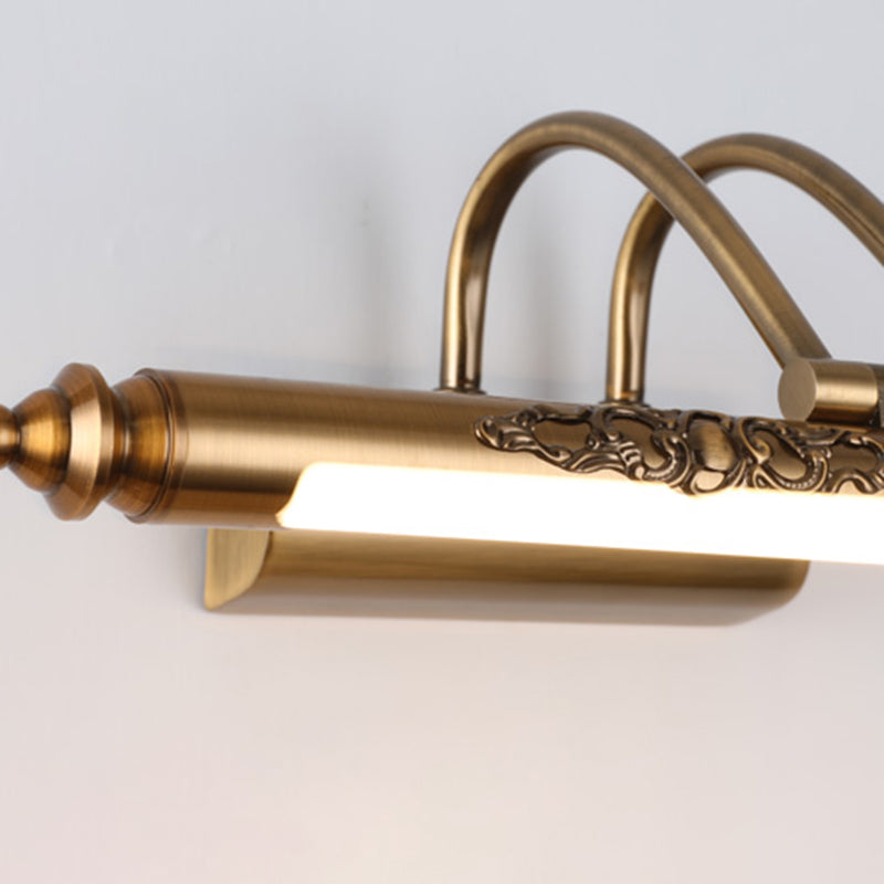 Metalen lineaire schaduw wandconstructie moderne 1-licht spiegelwandwandverlichtingsarmaturen in messing