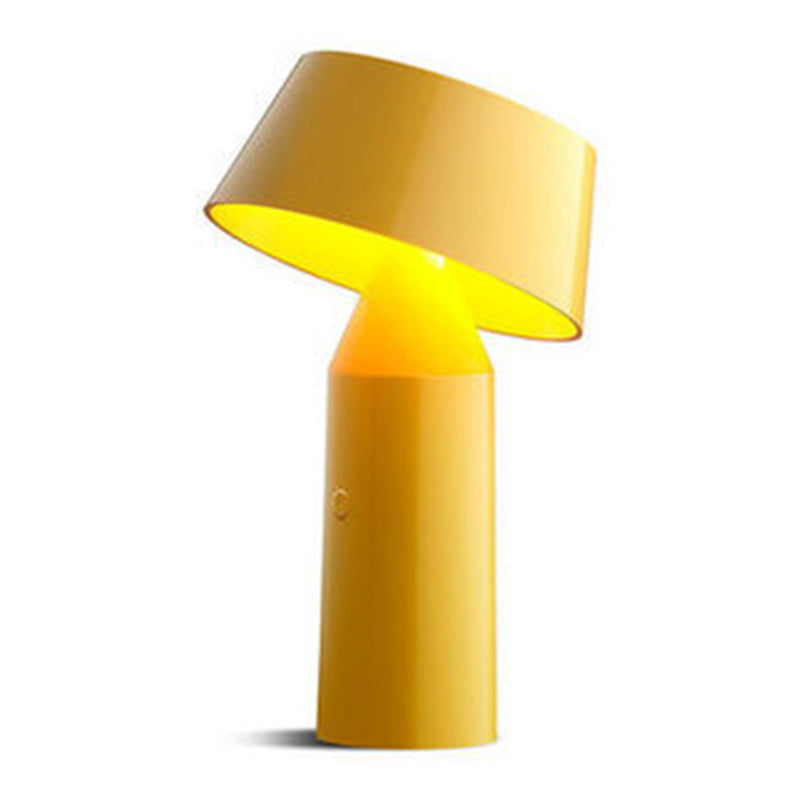 Modern Style Tower Shape Table Light Metal 1 Light Nightstand Lamps for Bedside