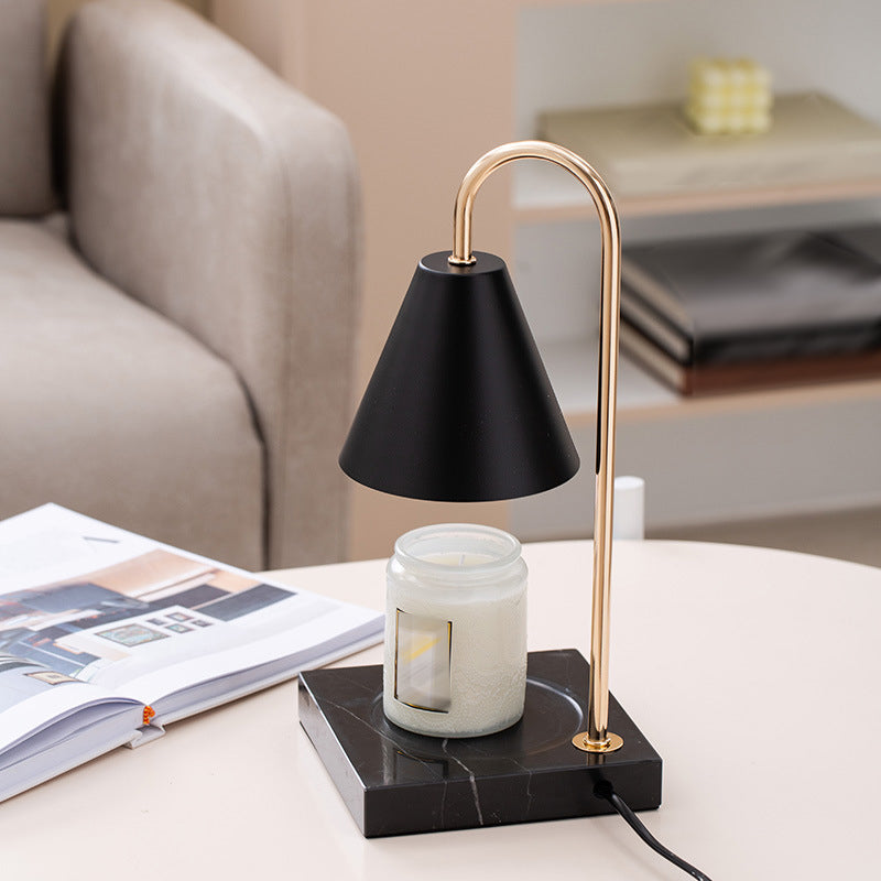 Postmodern Style Cone Shape Table Light Metal 1 Light Nightstand Lamps for Bedside