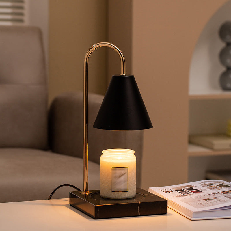 Postmodern Style Cone Shape Table Light Metal 1 Light Nightstand Lamps for Bedside