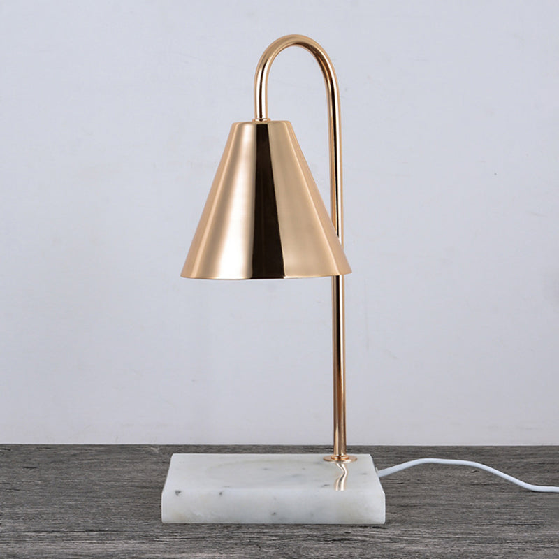 Postmodern Style Cone Shape Table Light Metal 1 Light Nightstand Lamps for Bedside