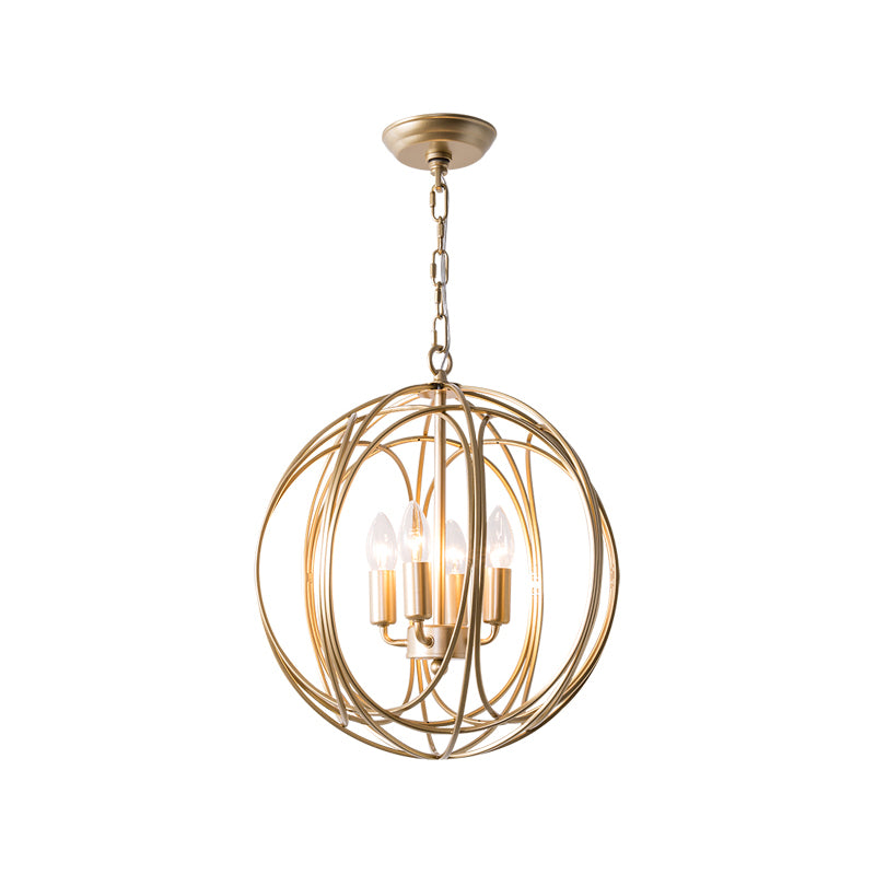 Designer Style Chandelier Gold Metal Ceiling Chandelier for Living Room