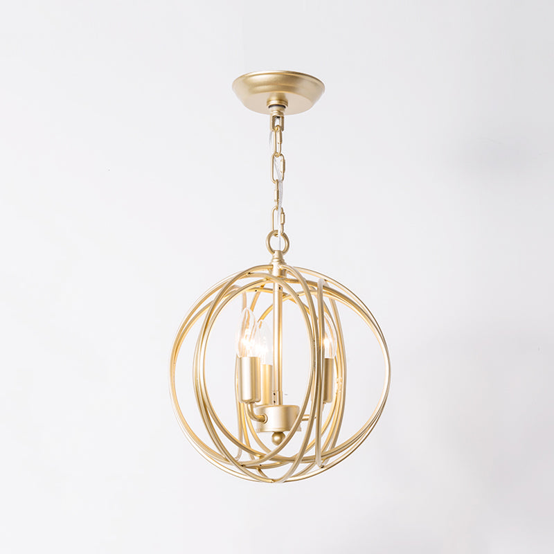 Designer Style Chandelier Gold Metal Ceiling Chandelier for Living Room