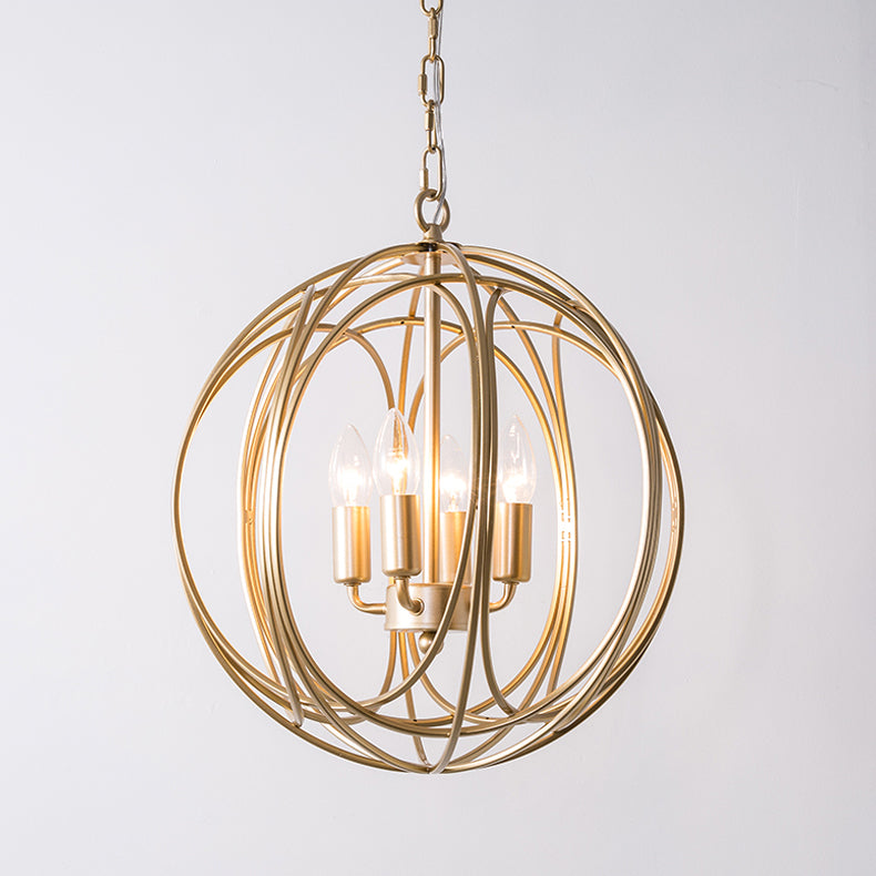 Designer Style Chandelier Gold Metal Ceiling Chandelier for Living Room