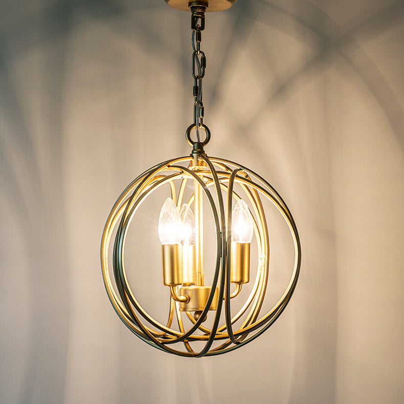 Designer Style Chandelier Gold Metal Ceiling Chandelier for Living Room