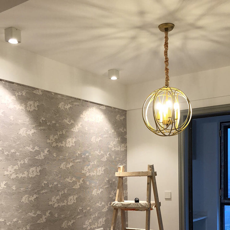 Designer Style Chandelier Gold Metal Ceiling Chandelier for Living Room