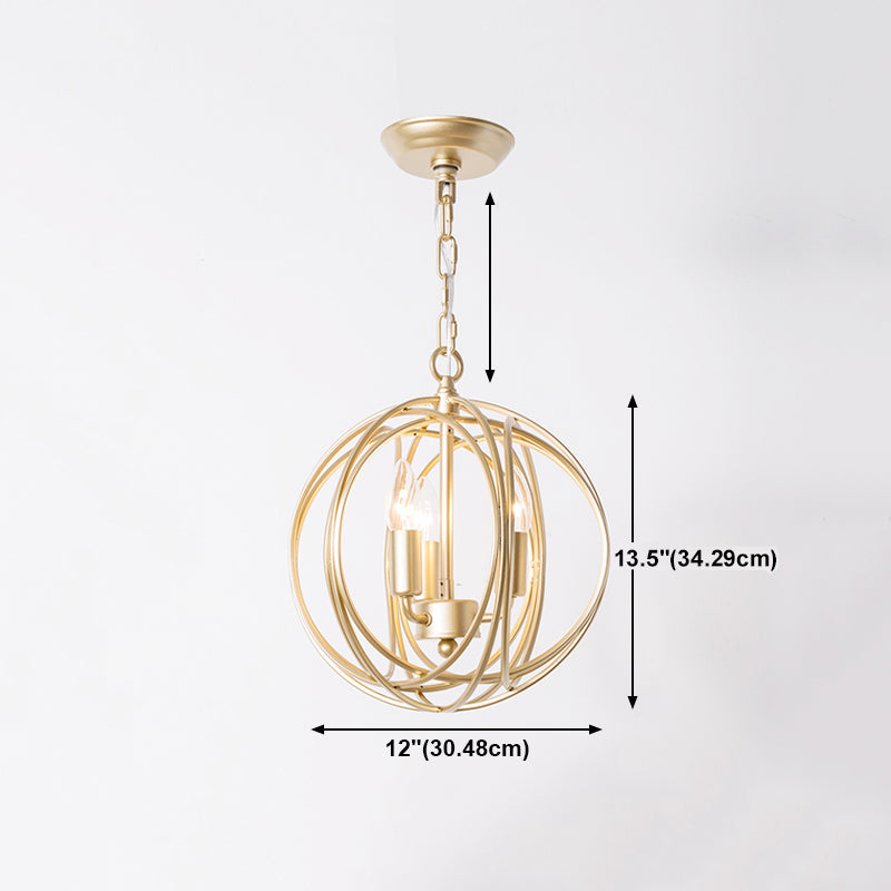 Designer Style Chandelier Gold Metal Ceiling Chandelier for Living Room