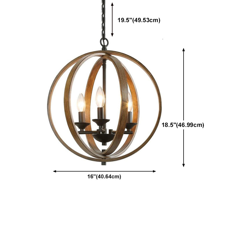 Globe Metal Pendant Lighting Industrial Dining Room Chandelier Hanging Light Fixture